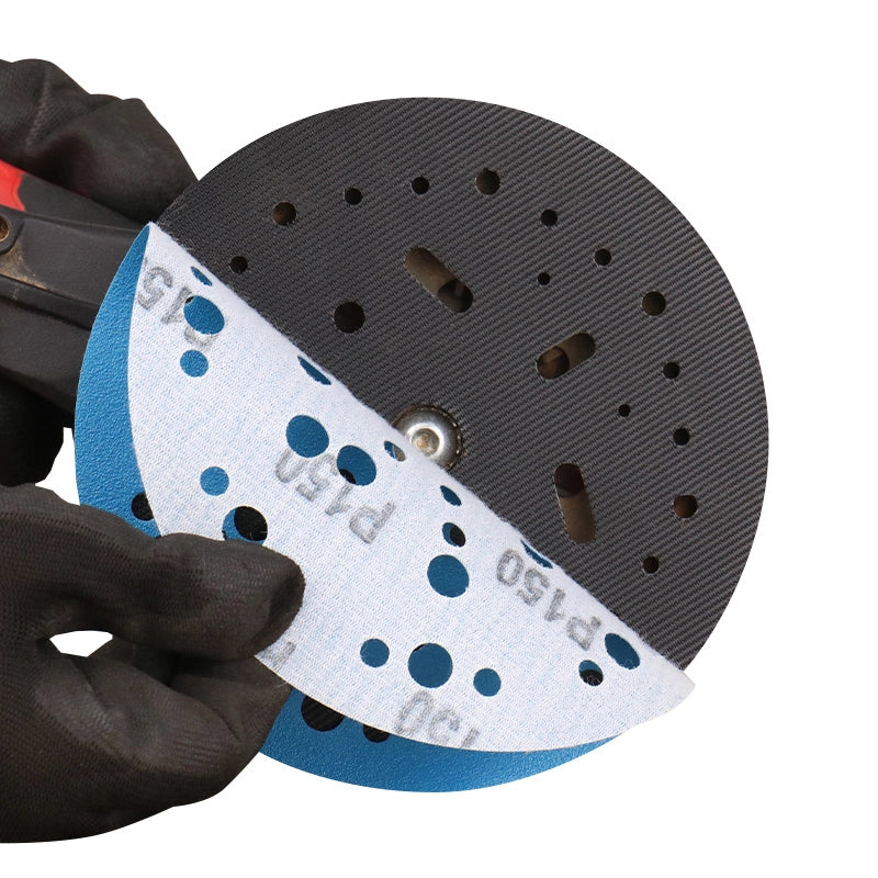 6 inch blue ceramic hook and loop sanding discs 50 pcs for wood and metal finishing