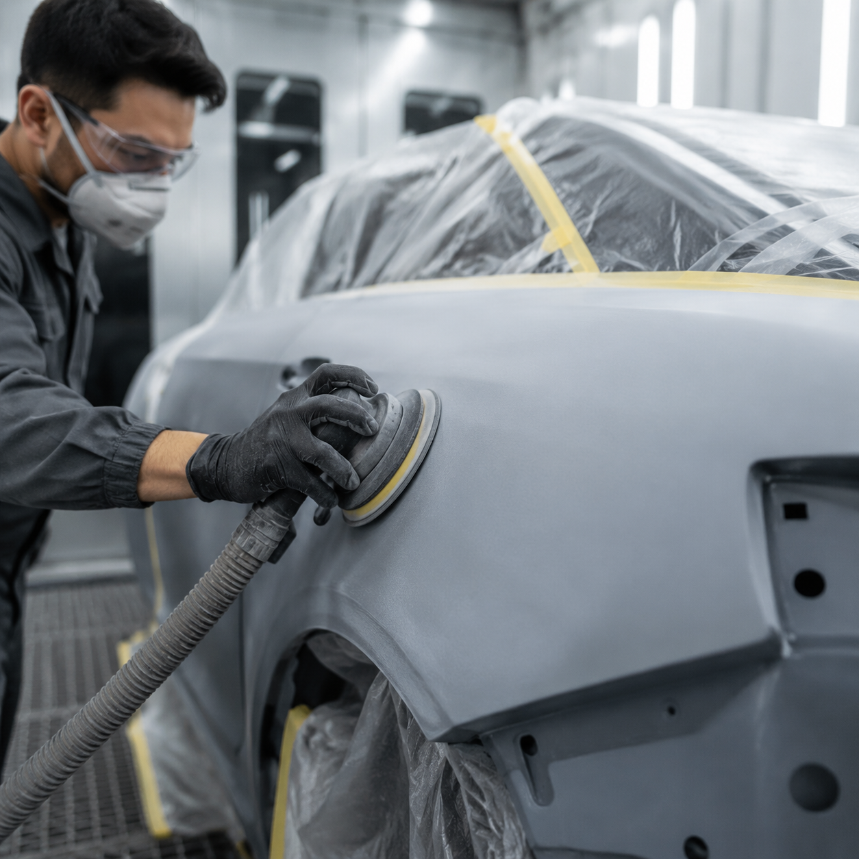 Primer sanding scene