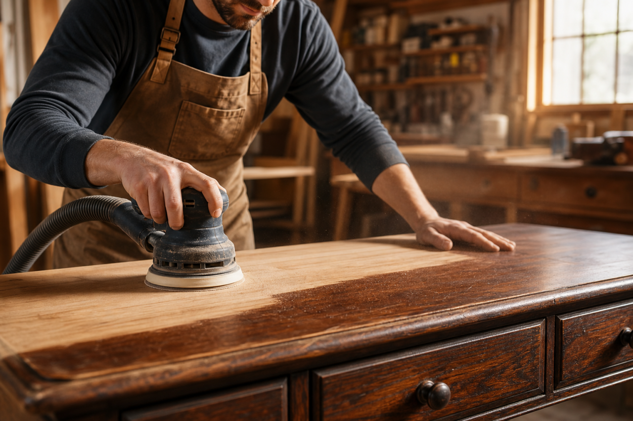 Furniture refinishing workshop