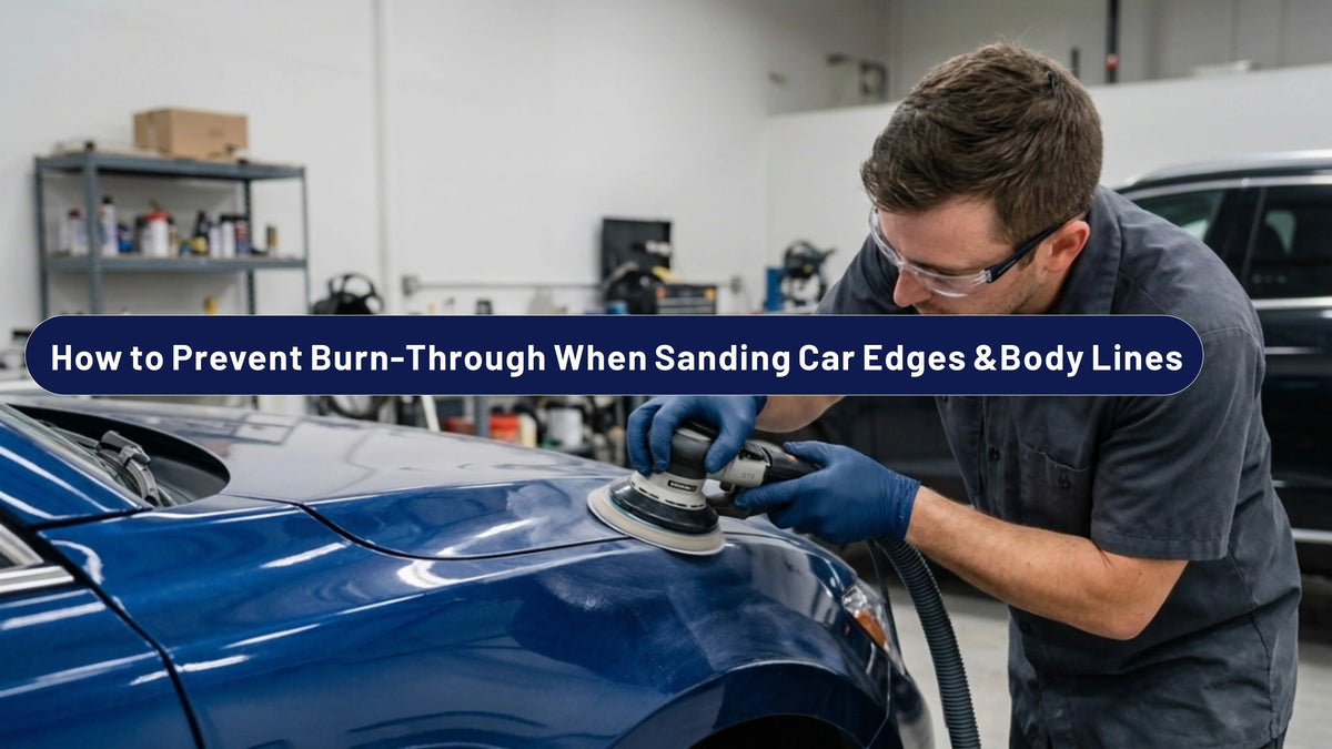How to prevent burn-through when sanding car edges and body lines — FastPlus Abrasives USA pro guide