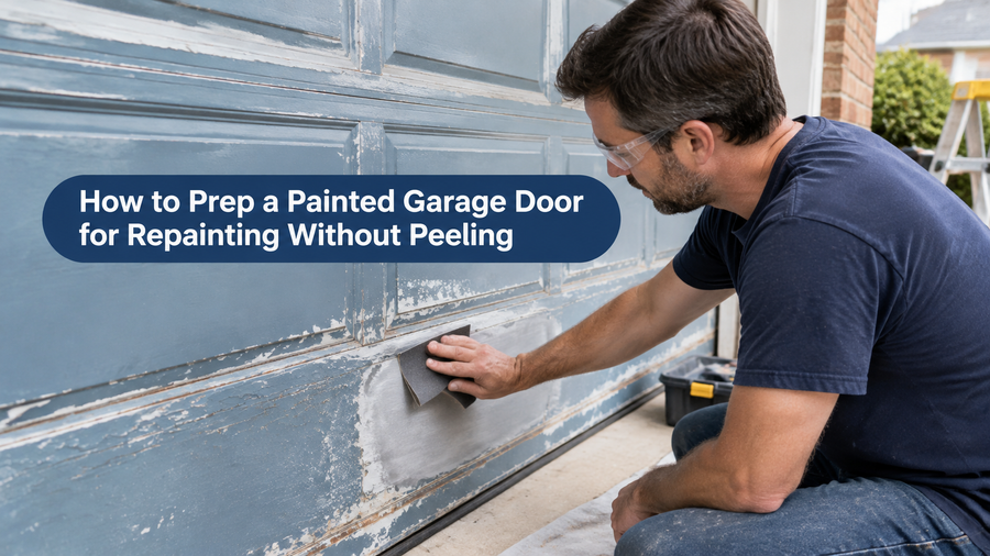 How to prep a painted garage door for repainting without peeling