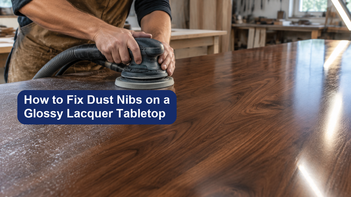 How to fix dust nibs on a glossy lacquer tabletop