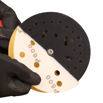 50 pack 6 inch sanding discs with 15 dust extraction holes
