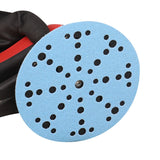 Premium blue ceramic sanding disc grit abrasive texture
