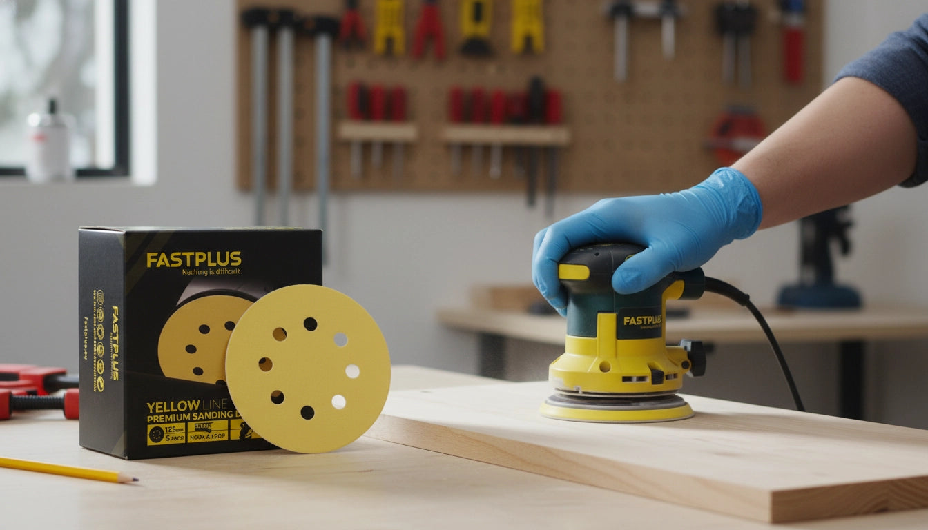 fastplus 5 inch yellow sanding disc for wood