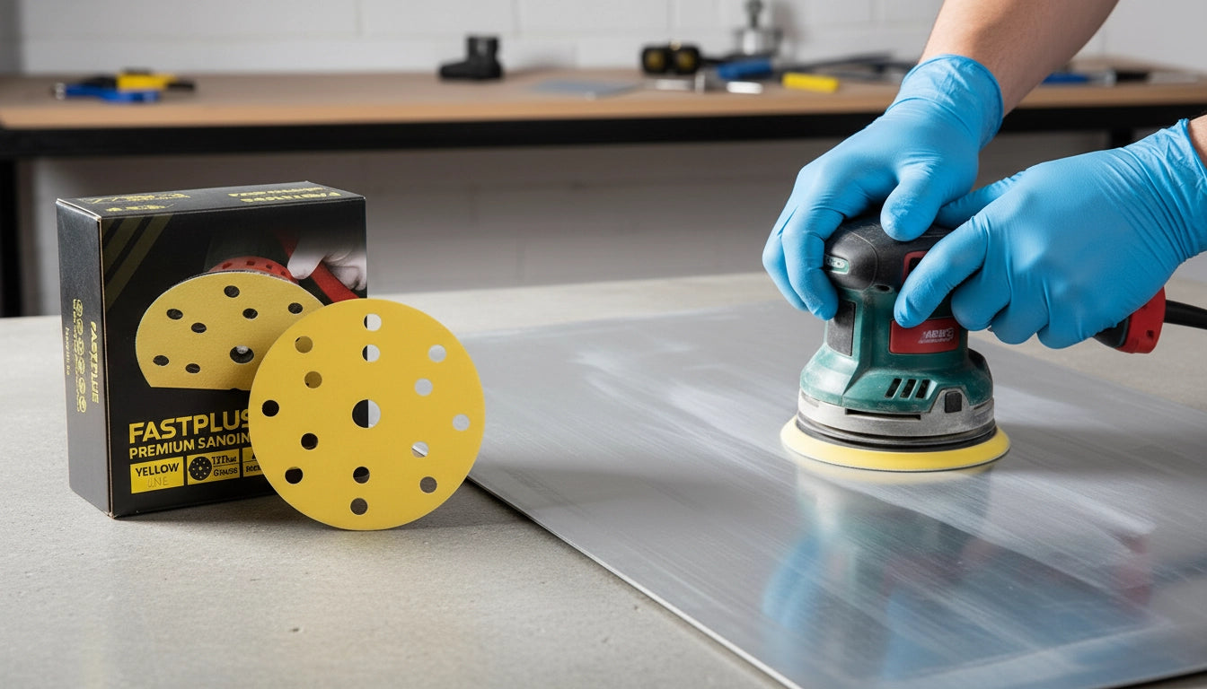 fastplus 6 inch yellow sanding disc for metal