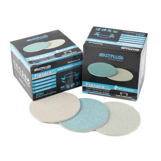 FlexPro Fine Finishing Foam Discs 3" Car Polishing FF19 Velcro 15pcs