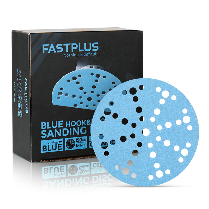 Blue ceramic sanding discs