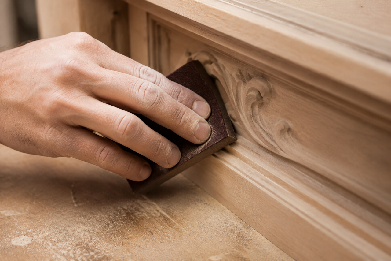 Detail sanding scene